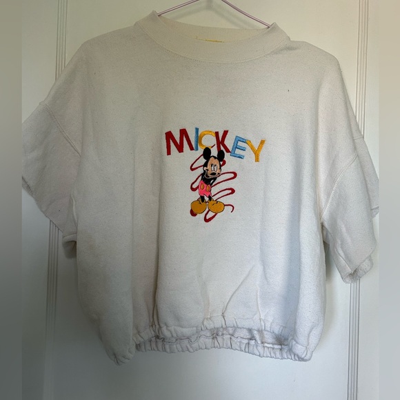 Disney Tops - Disney Mickey Mouse Reworked Crewneck Top